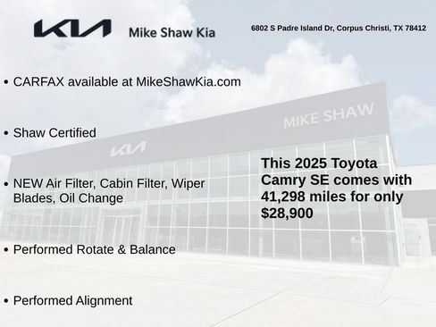 Used 2025 Toyota Camry SE w/ Convenience Package FWD image 3