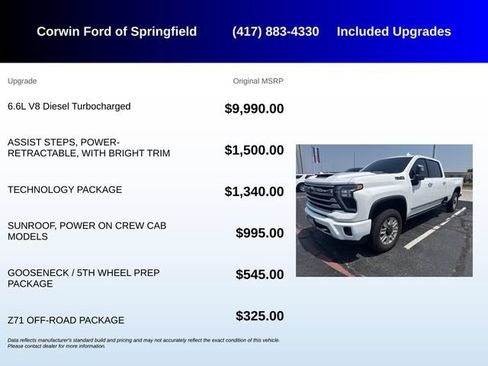 Used 2025 Chevrolet Silverado 3500 High Country w/ Technology Package AWD/4WD image 5