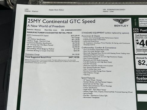 Certified 2025 Bentley Continental GT Speed image 64