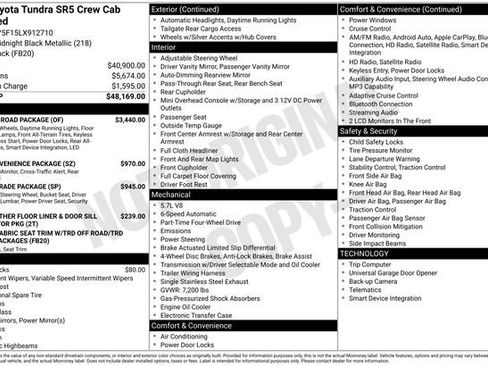 Used 2020 Toyota Tundra SR5 w/ TRD Off-Road Package image 40