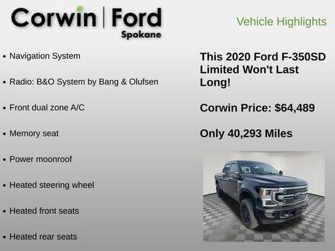Used 2020 Ford F350 Limited image 12