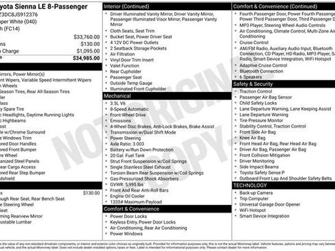 Used 2018 Toyota Sienna LE image 32