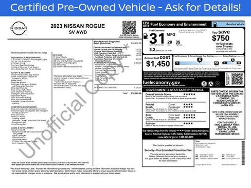 Used 2023 Nissan Rogue SV w/ SV Premium B Package AWD/4WD image 3