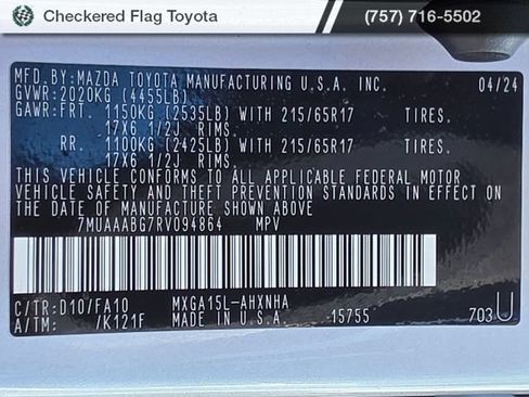 Used 2024 Toyota Corolla Cross L AWD/4WD image 28