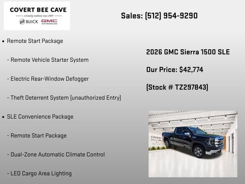 New 2026 GMC Sierra 1500 SLE w/ Preferred Package RWD image 26