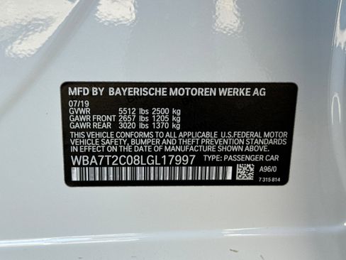 Used 2020 BMW 740i w/ Premium Package image 29