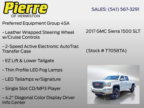 Used 2017 GMC Sierra 1500 SLT AWD/4WD image 24