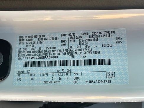 Used 2025 Ford F150 XLT w/ Equipment Group 301A Standard AWD/4WD image 33