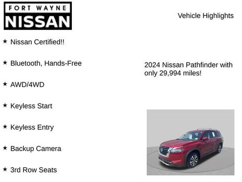 Certified 2024 Nissan Pathfinder SL AWD/4WD image 8