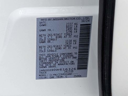 Certified 2025 Nissan Frontier SV w/ SV Convenience Package image 34