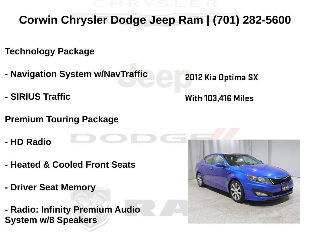 Used 2012 Kia Optima SX w/ Premium Touring Pkg FWD image 6