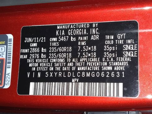 Used 2021 Kia Sorento S w/ Panoramic Sunroof Package image 33