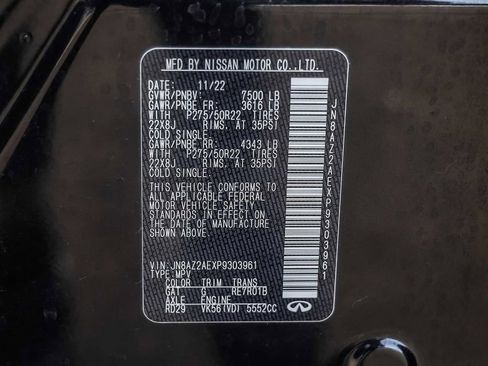 Used 2023 INFINITI QX80 Premium Select w/ Cargo Package image 28