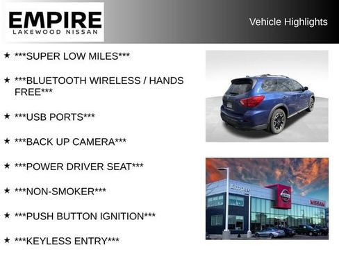 Used 2019 Nissan Pathfinder SV w/ Rock Creek Edition AWD/4WD image 2