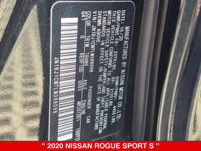 Used 2020 Nissan Rogue Sport S w/ Appearance Package AWD/4WD image 39