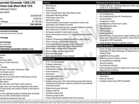 Used 2022 Chevrolet Silverado 1500 Custom RWD image 33