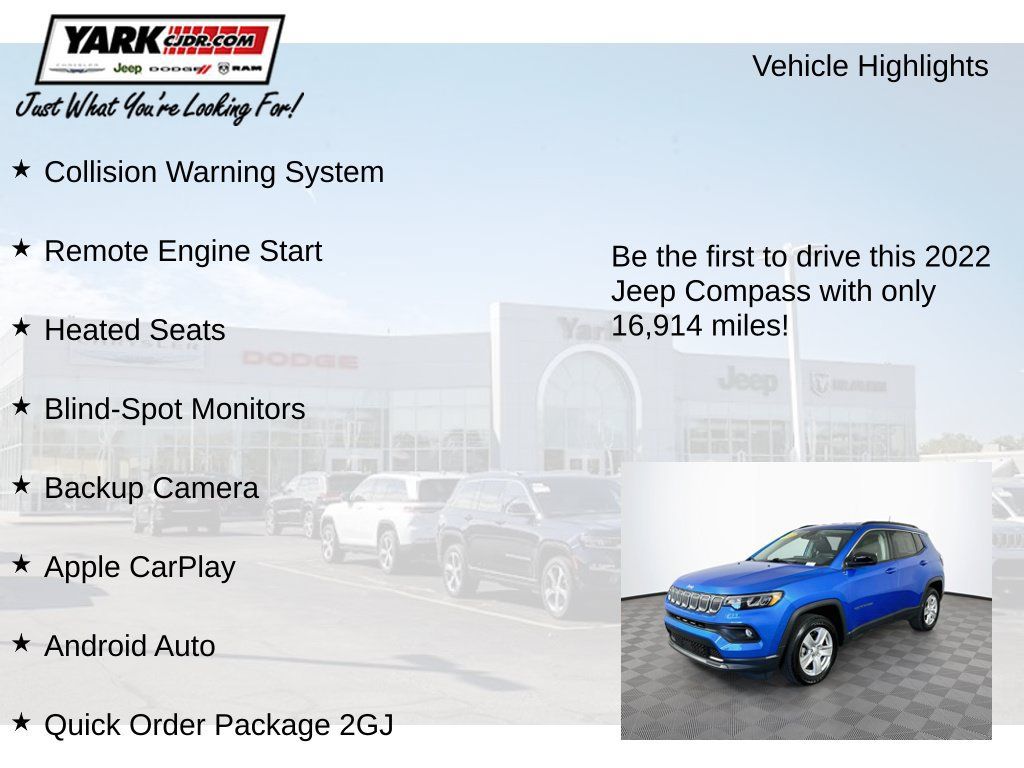 Certified 2022 Jeep Compass Latitude w/ Convenience Group AWD/4WD image 13