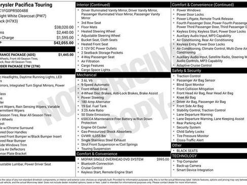 Used 2023 Chrysler Pacifica Touring w/ S Appearance Package FWD image 32