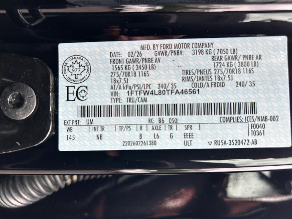 Used 2026 Ford F150 Tremor w/ Equipment Group 402B MID AWD/4WD image 37