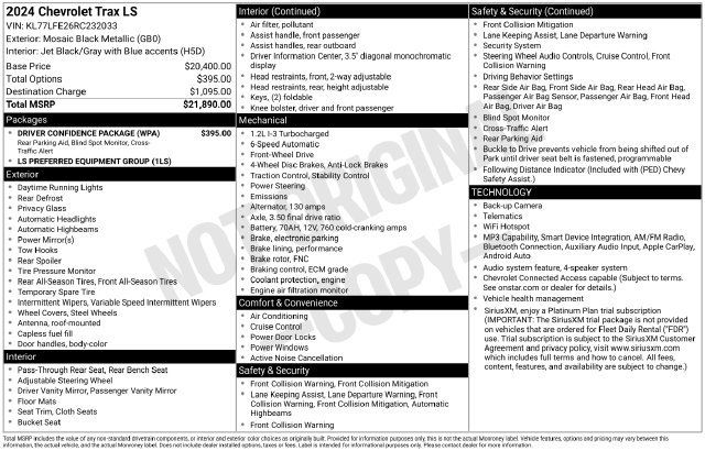 Used 2024 Chevrolet Trax LS w/ Driver Confidence Package FWD image 31