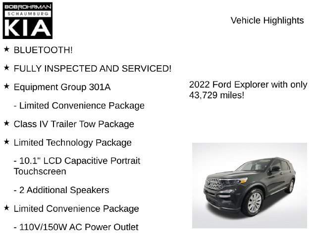Used 2022 Ford Explorer Limited w/ Limited Technology Package AWD/4WD image 8