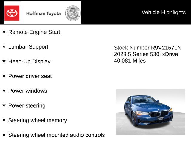 Used 2023 BMW 530i xDrive w/ Premium Package AWD/4WD image 20