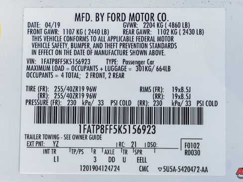 Used 2019 Ford Mustang GT Premium w/ Equipment Group 401A image 97