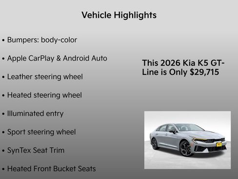 New 2026 Kia K5 GT-Line w/ GT-Line Red Interior Package image 15