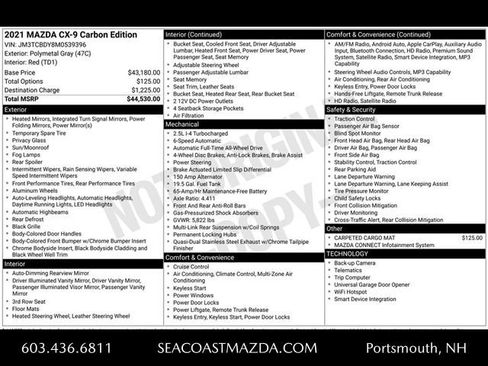 Used 2021 MAZDA CX-9 Carbon Edition image 5