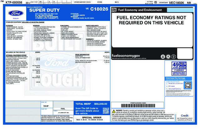 New 2027 Ford F250 XL w/ XL Chrome Package RWD image 6