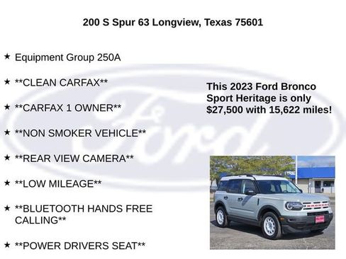 Certified 2023 Ford Bronco Sport Heritage image 5