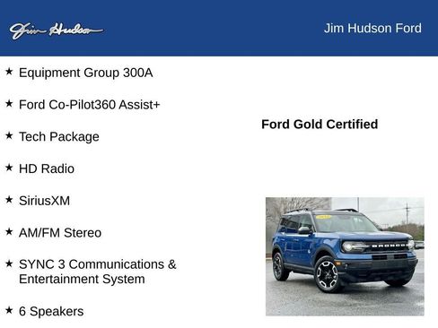 Certified 2024 Ford Bronco Sport Outer Banks w/ Tech Package image 12