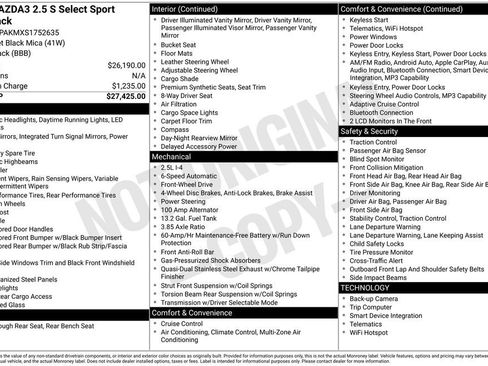 Certified 2025 MAZDA MAZDA3 s Sport FWD image 33