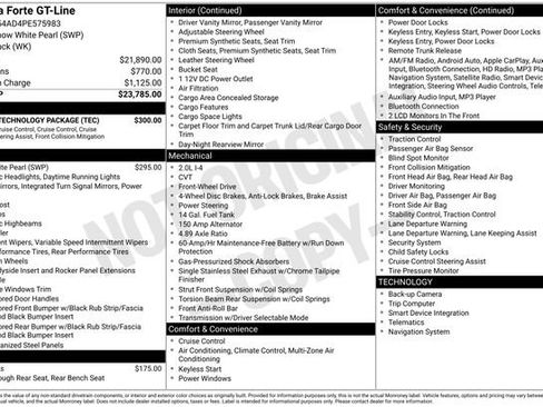 Used 2023 Kia Forte GT-Line w/ GT-Line Technology Package FWD image 7