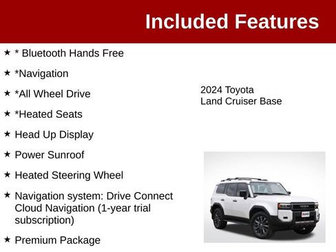 Used 2024 Toyota Land Cruiser w/ Premium Package AWD/4WD image 3