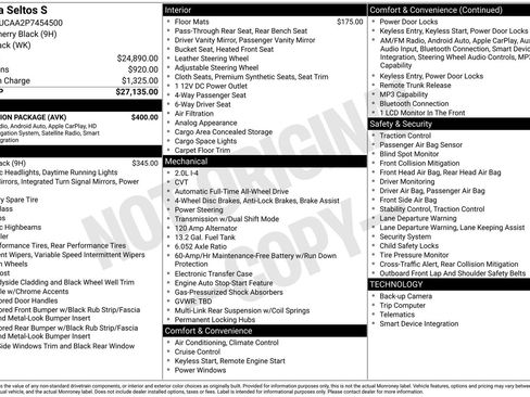 Certified 2023 Kia Seltos S w/ Navigation Package image 28