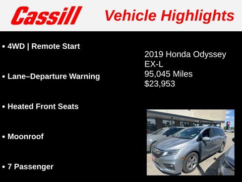 Used 2019 Honda Odyssey EX-L image 3