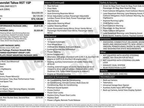 Used 2022 Chevrolet Tahoe RST w/ Sport Performance Package image 32