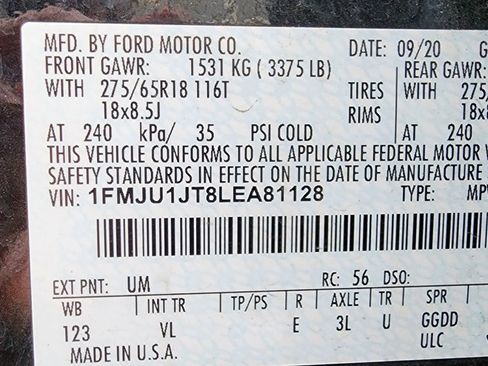 Used 2020 Ford Expedition XLT w/ Equipment Group 202A AWD/4WD image 21