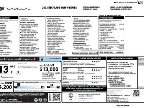 Used 2023 Cadillac Escalade V AWD/4WD image 45