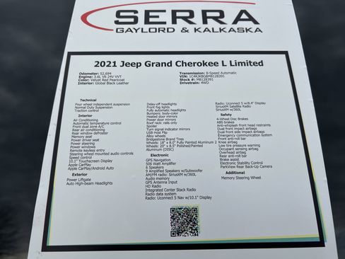 Used 2021 Jeep Grand Cherokee L Limited image 30