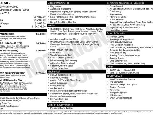 Used 2023 Audi A8 L 3.0T w/ Luxury Package image 3