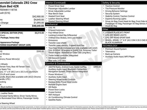 Used 2019 Chevrolet Colorado ZR2 w/ ZR2 Dusk Special Edition image 2