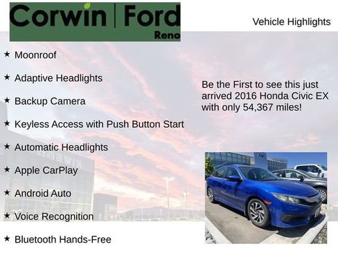 Used 2016 Honda Civic EX image 4