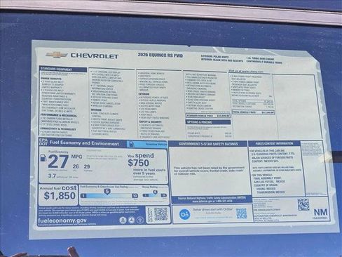 New 2026 Chevrolet Equinox RS w/ Convenience Package III image 16