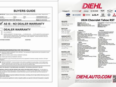 Used 2024 Chevrolet Tahoe RST w/ Luxury Package image 42