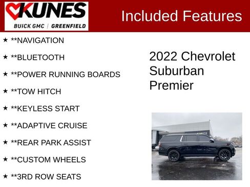 Used 2022 Chevrolet Suburban Premier w/ Premium Package image 3