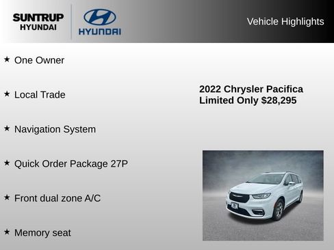 Used 2022 Chrysler Pacifica Limited AWD/4WD image 8