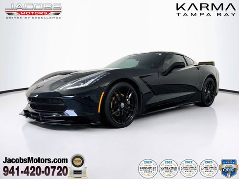 Used 2019 Chevrolet Corvette Stingray Coupe w/ Carbon Flash Badge Package RWD image 1