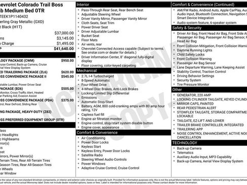 Used 2023 Chevrolet Colorado Trail Boss w/ Technology Package image 15